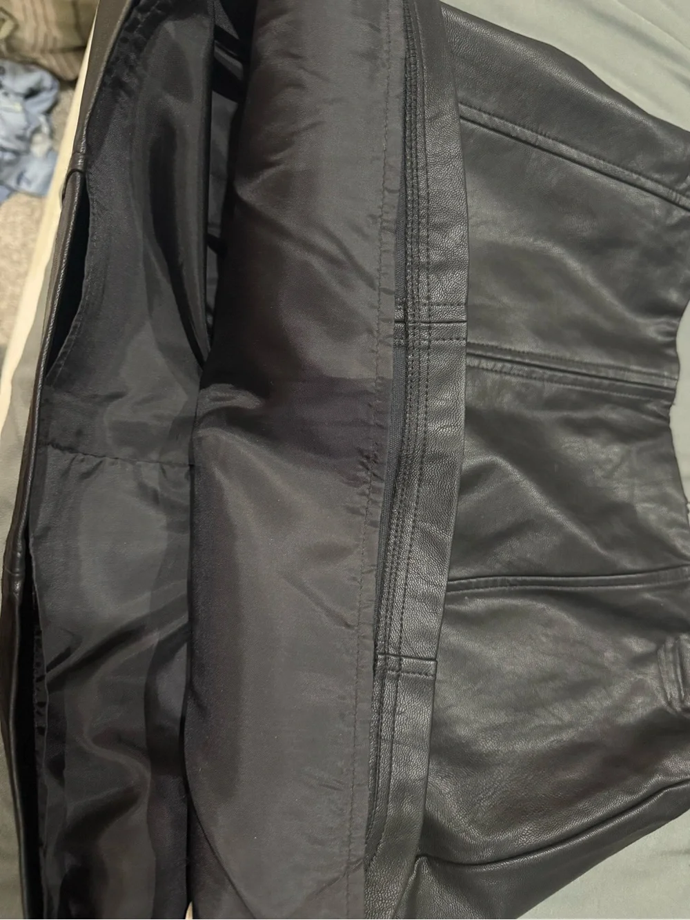 Black Faux Leather Mini Skirt - Women, Size Medium